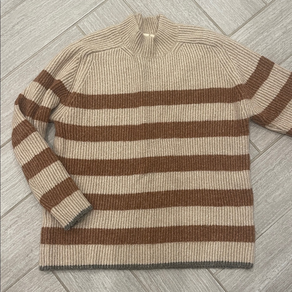 Striped Beige and Brown Women’s Sweater